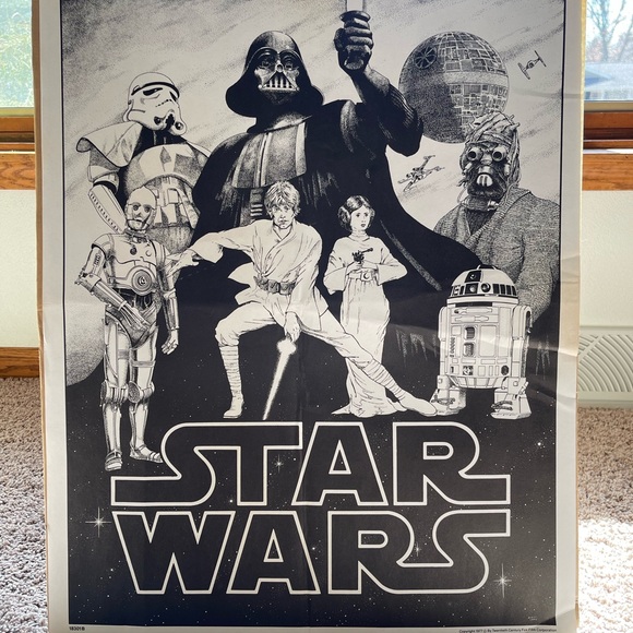 Original 1977 Star Wars coloring poster from Craft Master. - Picture 2 of 8